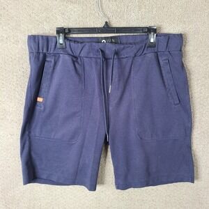 2UNDR Shorts Men XL Blue Waffle Knit Lounge Navy Drawstring Elastic Waist Casual